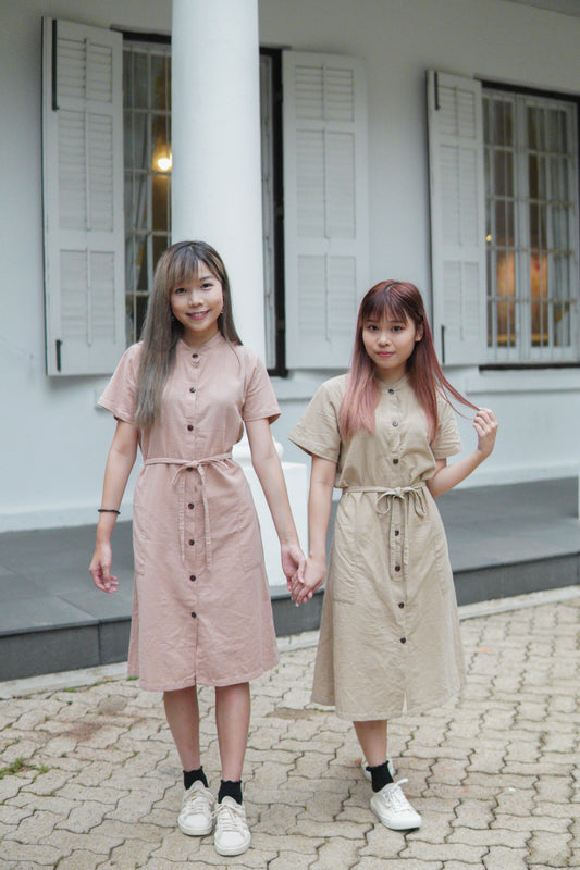 亨利領鈕扣口袋OPS | 淺粉紅 (現貨)