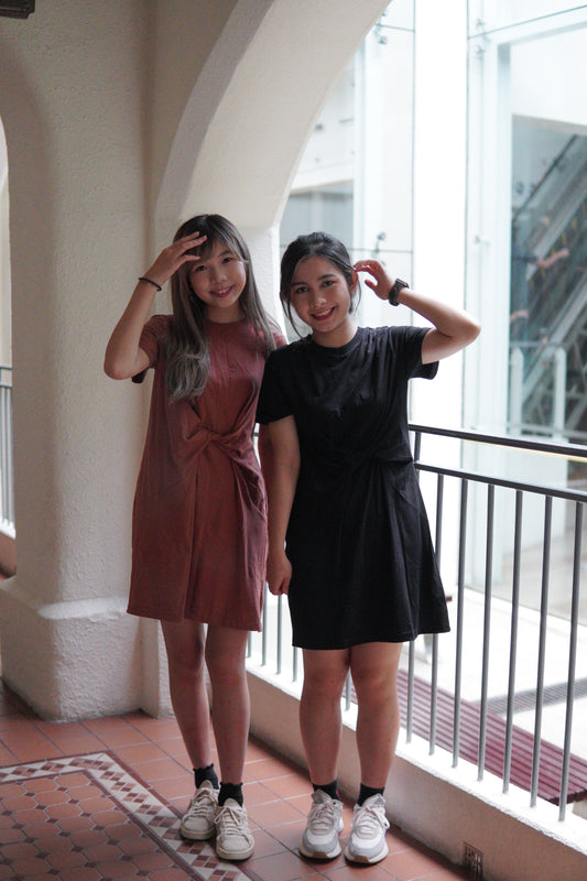 圓領扭結OPS | 珊瑚紅 (現貨)