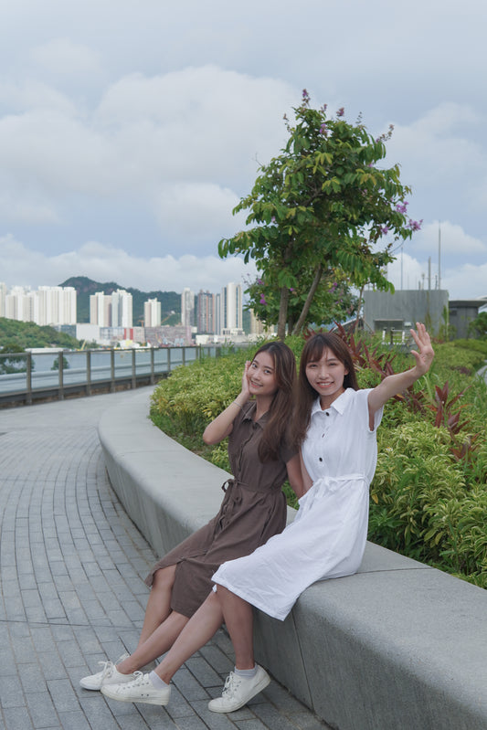 反領鈕扣口袋OPS | 棕啡 (現貨)