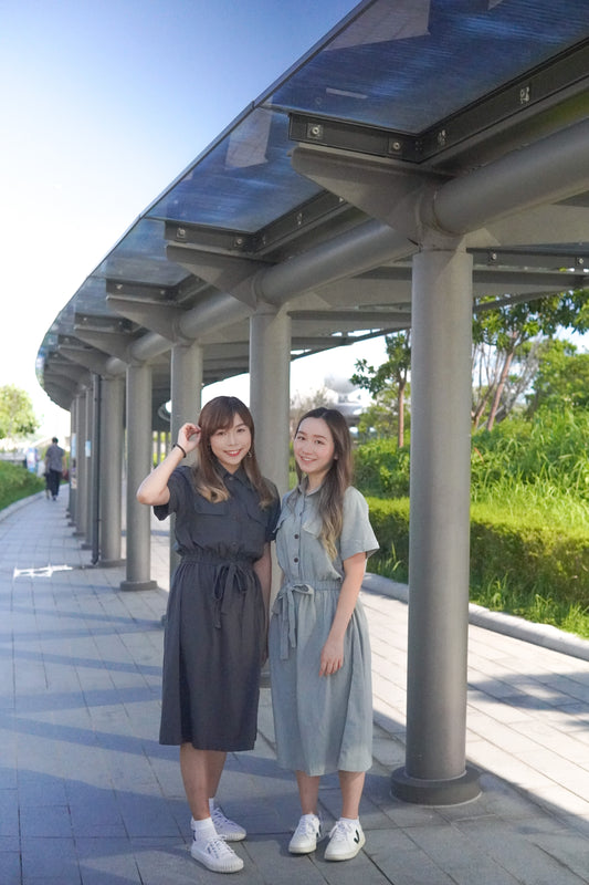 工裝橡筋腰口袋OPS | 霧藍綠 (現貨)