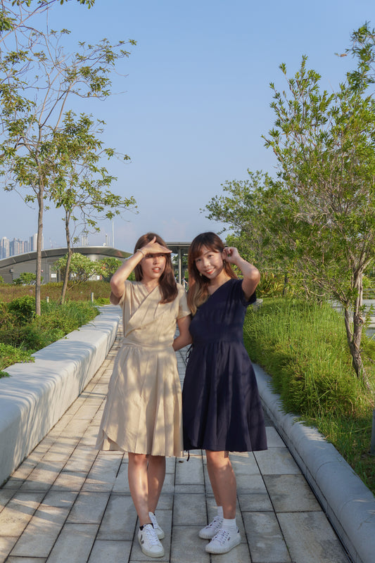 一片式花瓣裙擺OPS | 可可 (現貨)