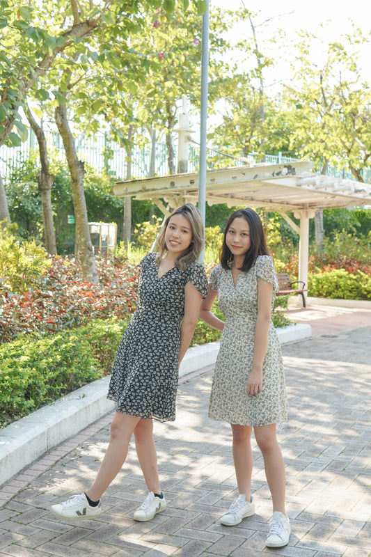 花瓣袖雛菊雪紡OPS | 米黃 (現貨)