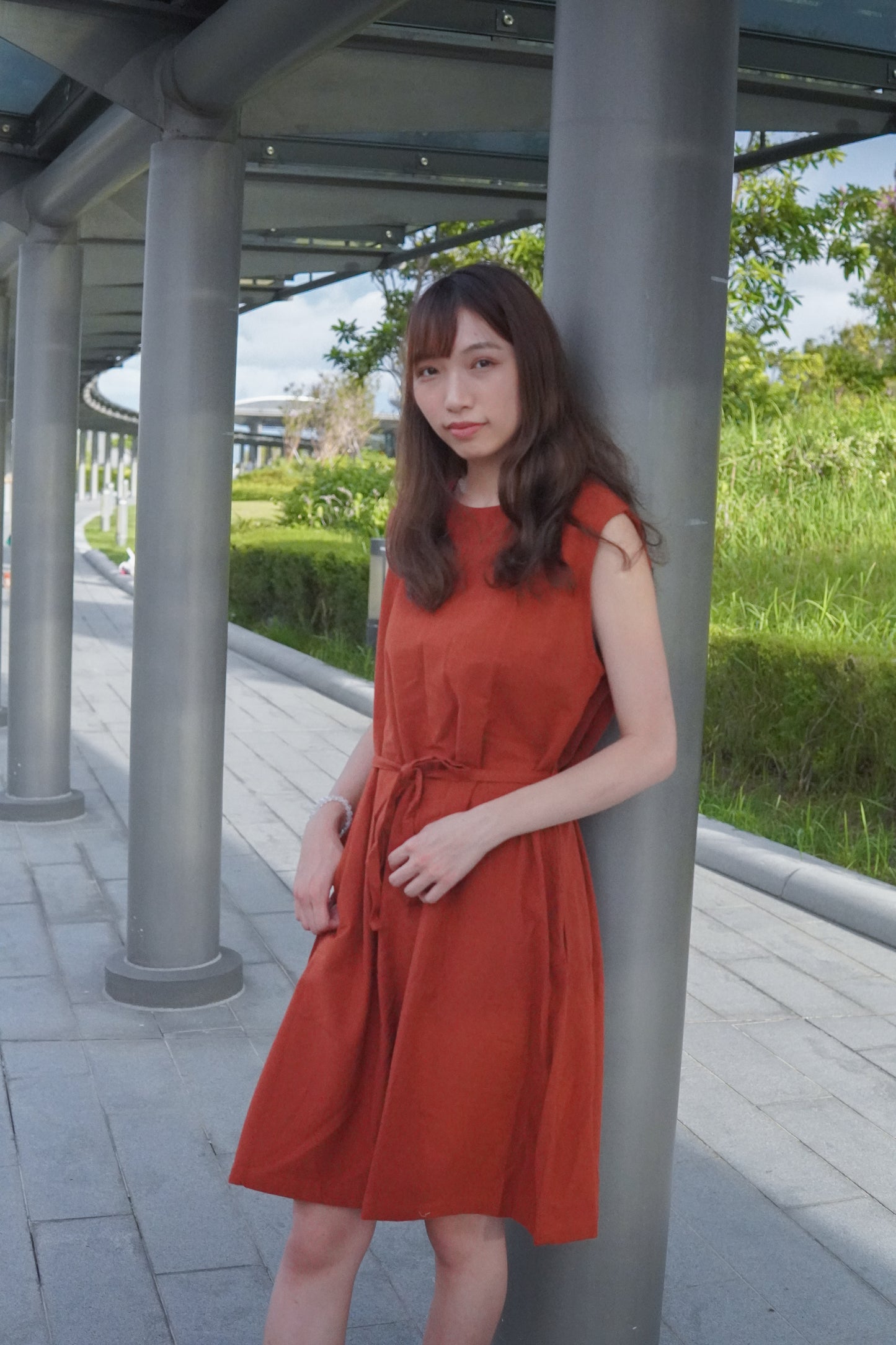 圓領口袋背心OPS | 紅 (現貨)